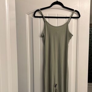 Derek Heart Olive Skinny Jumpsuit